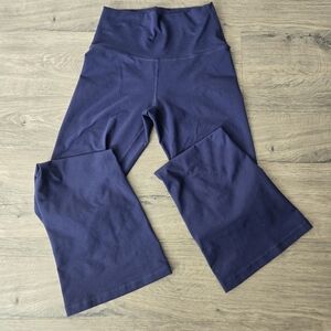 Women's Navy Flared Leggings